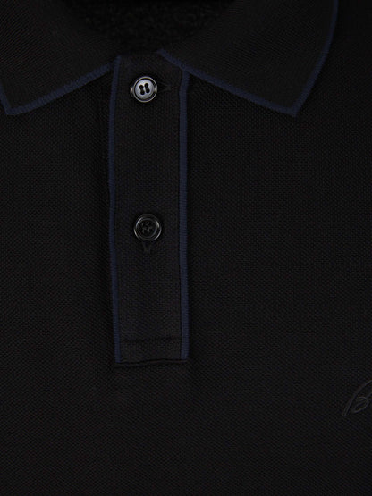 Outlet online Brioni Hombre Polo Piquet Algodón color Negro sku 552-001449 01 - Foto 3