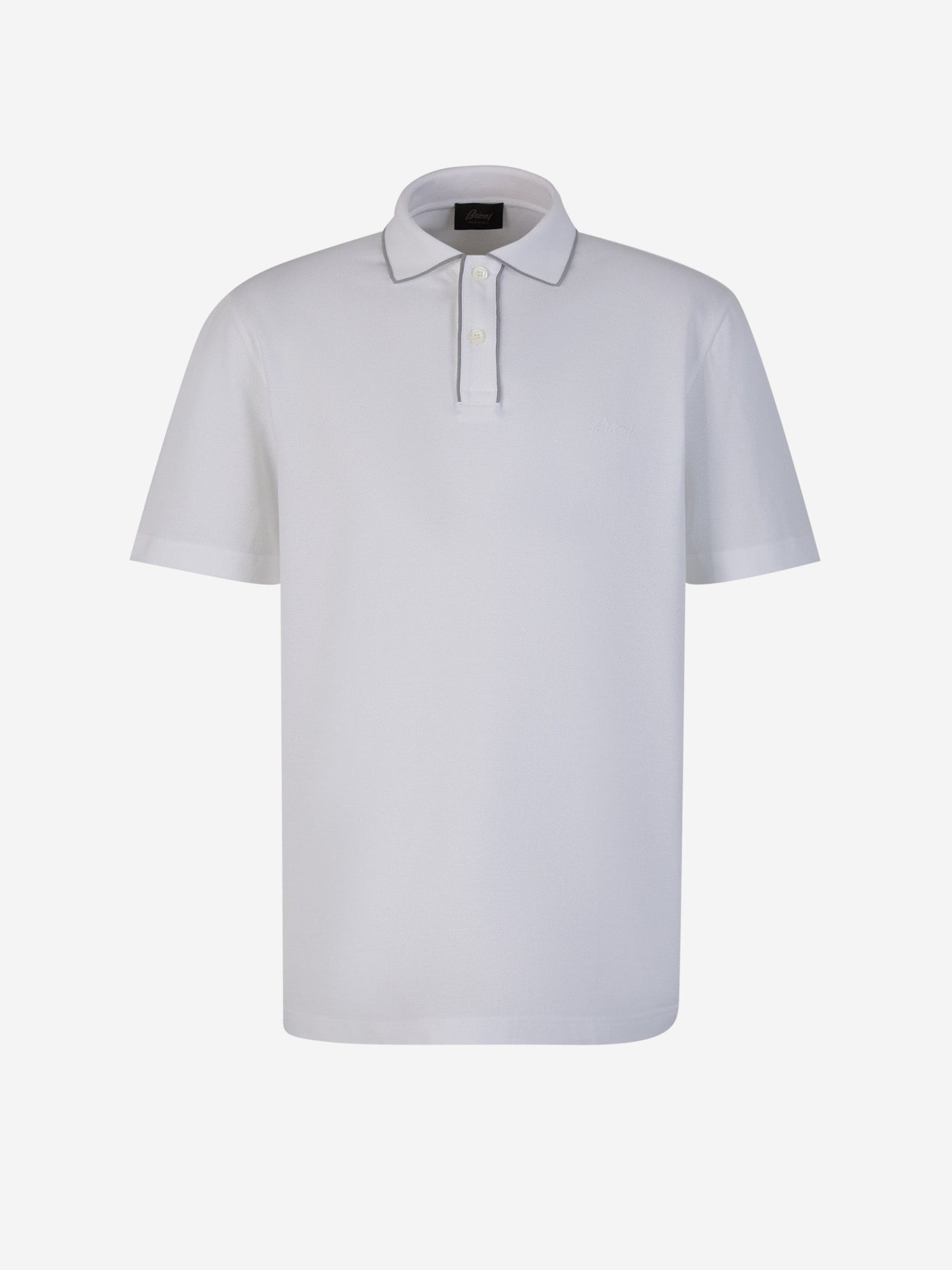 Outlet online Brioni Hombre Polo Piquet Algodón color Blanco sku 552-001449 02 - Foto 5