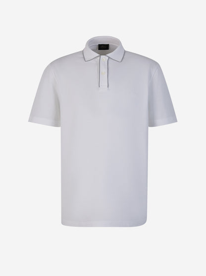Outlet online Brioni Hombre Polo Piquet Algodón color Blanco sku 552-001449 02 - Foto 5