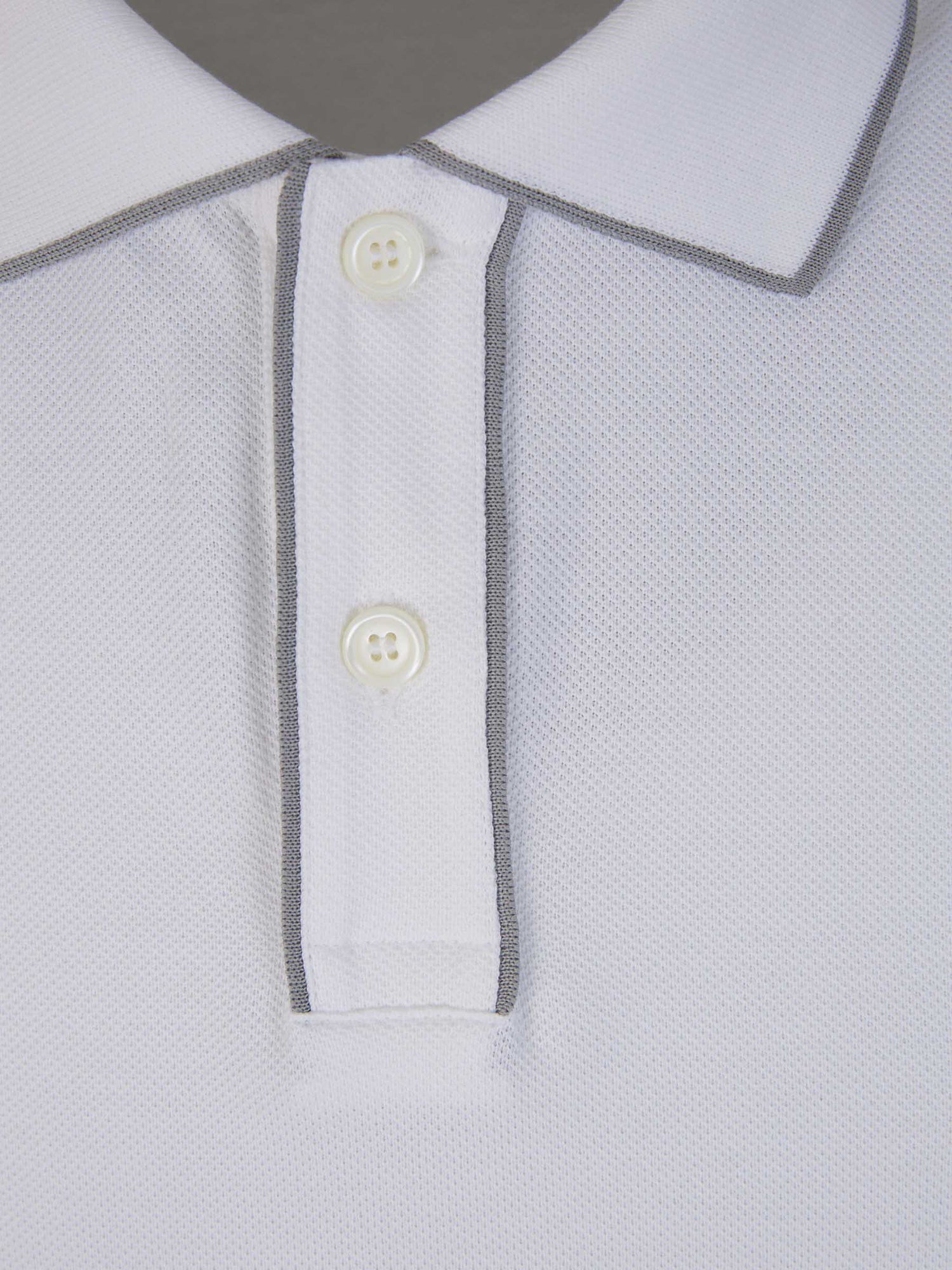 Outlet online Brioni Hombre Polo Piquet Algodón color Blanco sku 552-001449 02 - Foto 7
