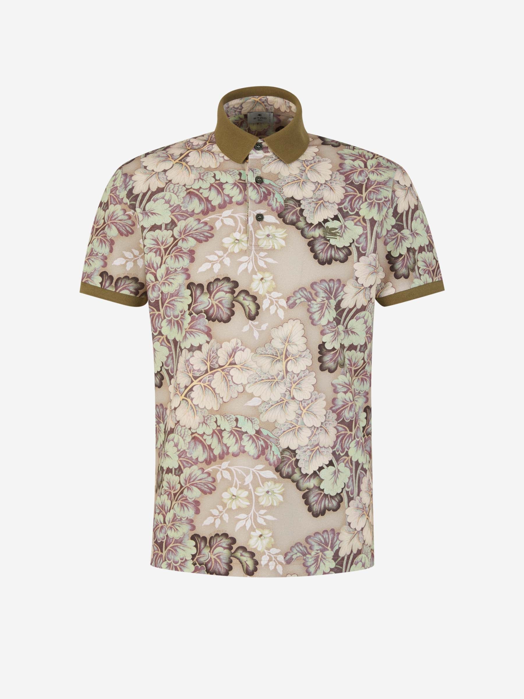 Outlet online Etro Hombre Polo Algodón Flores color Verde Militar sku 552-001464 01 - Foto 1
