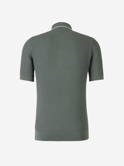 Outlet online Santa Eulalia Hombre Polo Punto Acanalado color Verde Claro sku 552-001481 02 - Foto 2