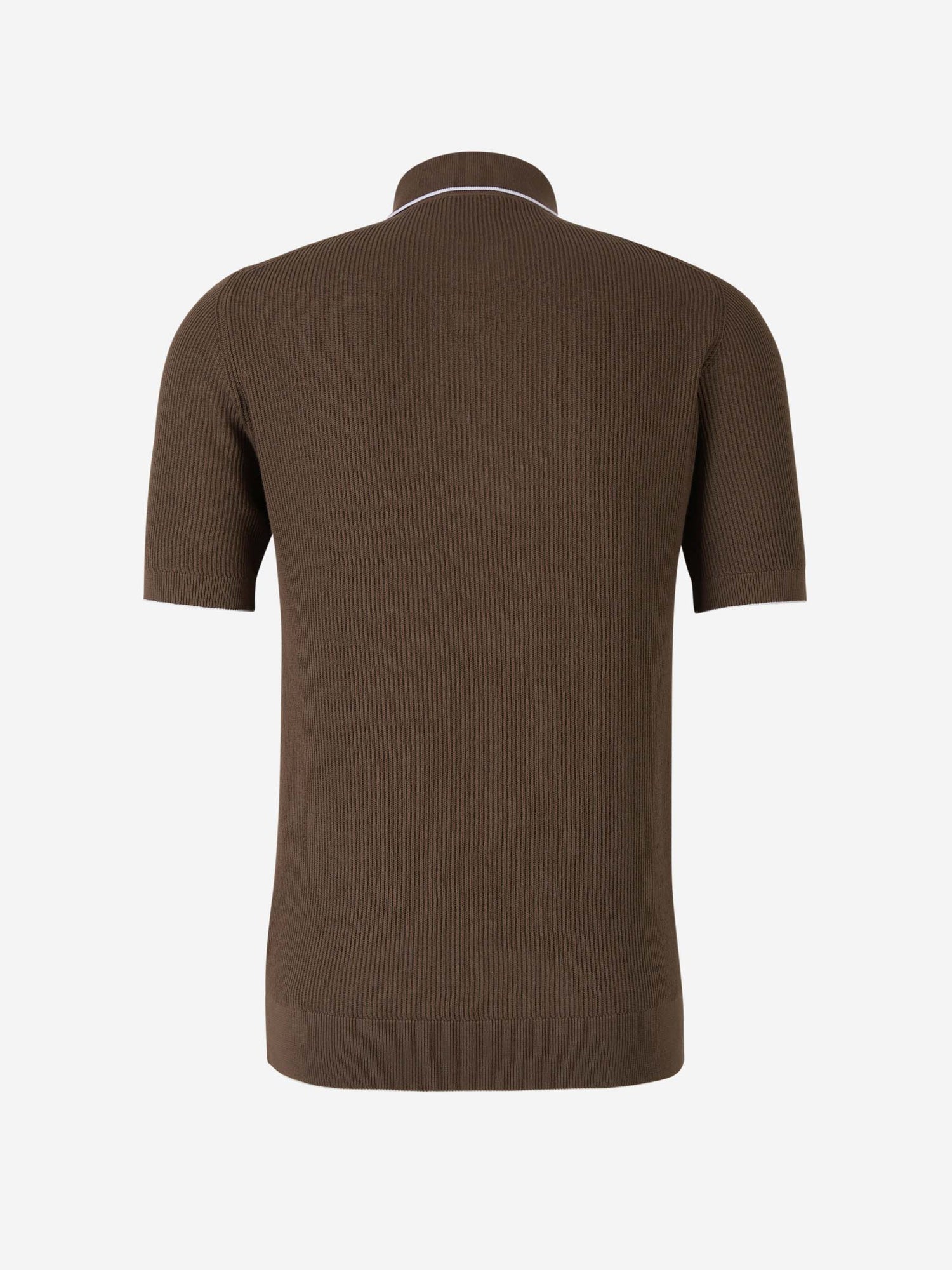 Outlet online Santa Eulalia Hombre Polo Punto Acanalado color Marrón Oscuro sku 552-001481 03 - Foto 2