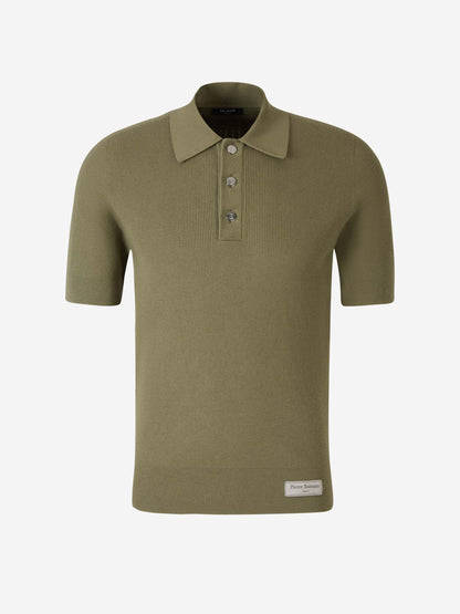 Outlet online Balmain Hombre Polo Punto Lana color Verde Militar sku 552-001504 00 - Foto 1