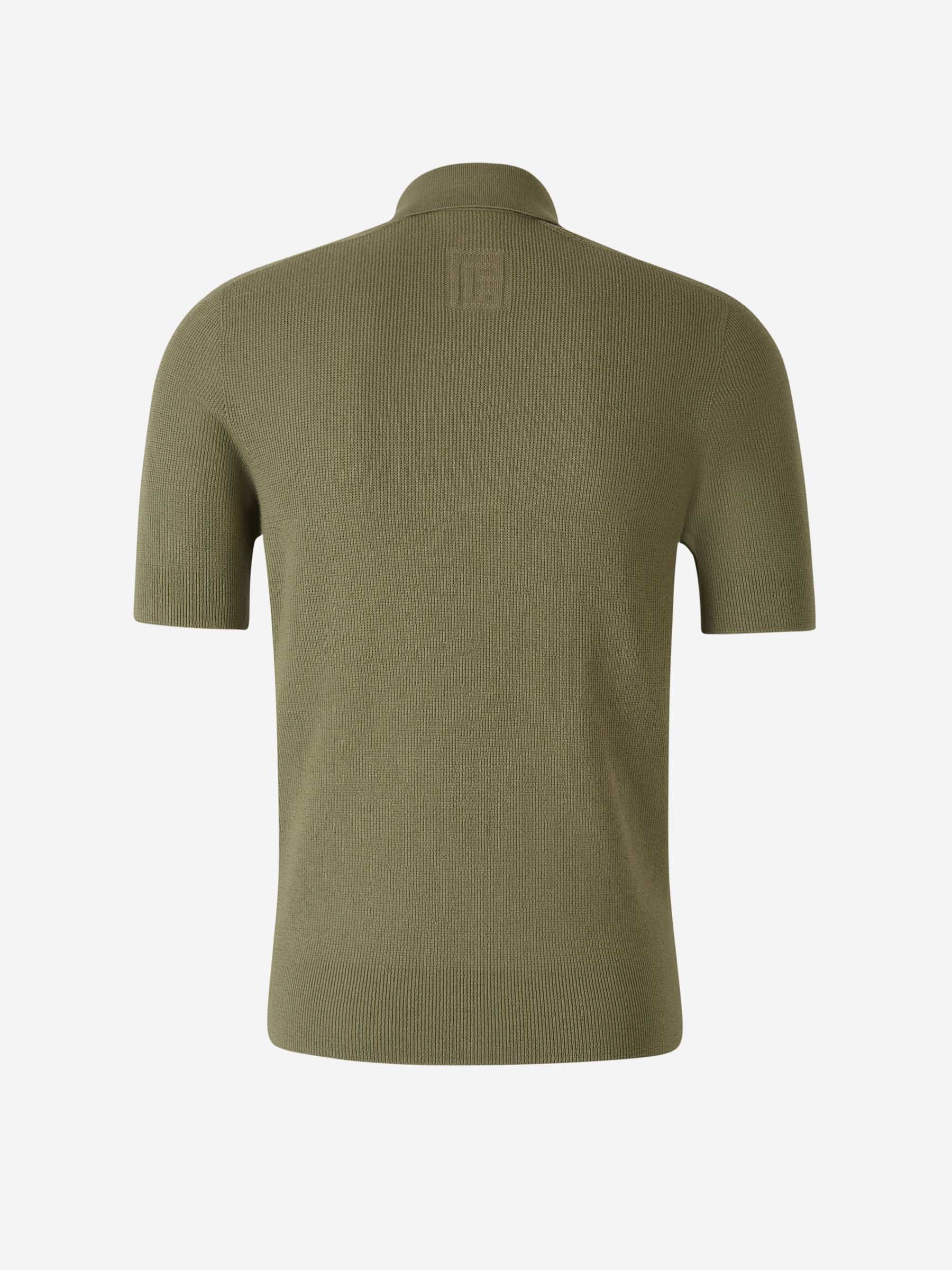Outlet online Balmain Hombre Polo Punto Lana color Verde Militar sku 552-001504 00 - Foto 2