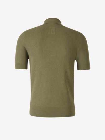 Outlet online Balmain Hombre Polo Punto Lana color Verde Militar sku 552-001504 00 - Foto 2