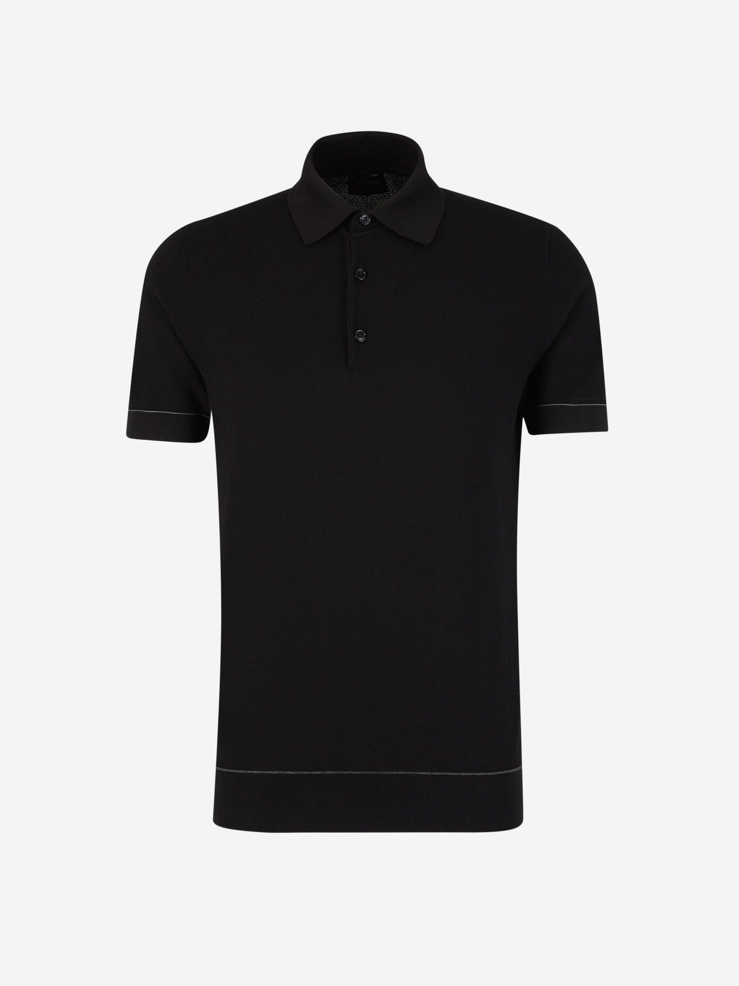 Outlet online Brioni Hombre Polo Piqué Sea Island color Negro sku 552-001516 01 - Foto 1