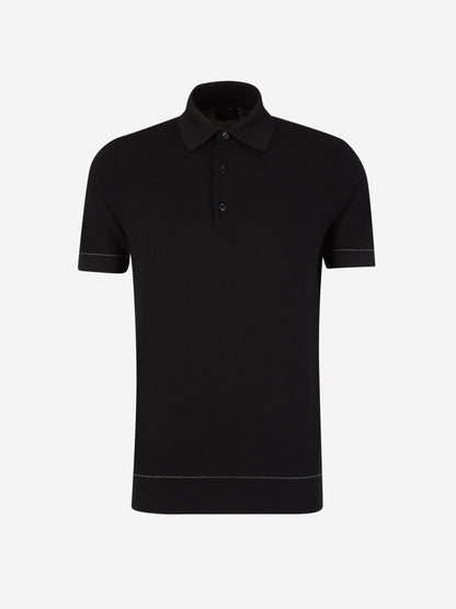Outlet online Brioni Hombre Polo Piqué Sea Island color Negro sku 552-001516 01 - Foto 1