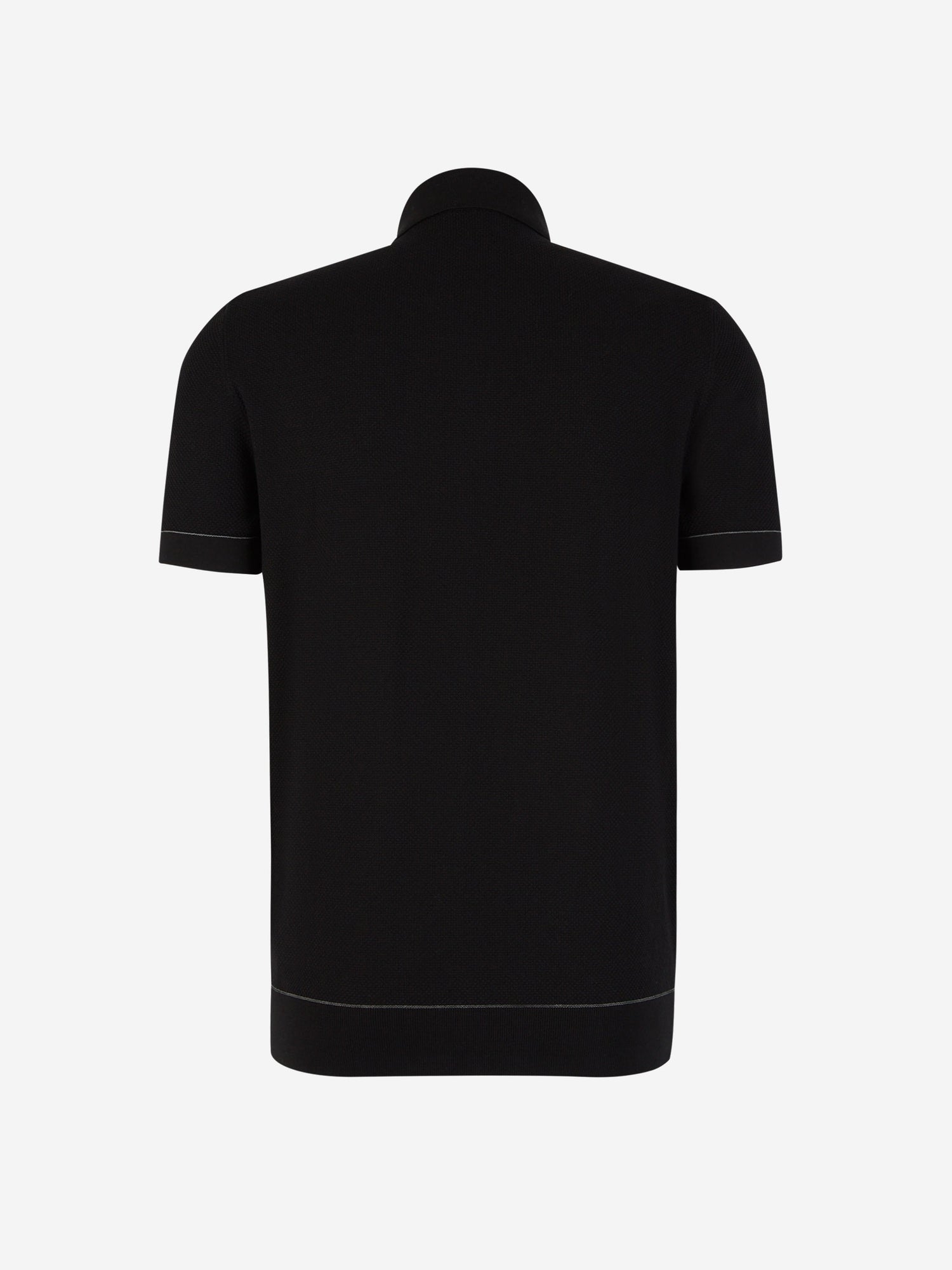 Outlet online Brioni Hombre Polo Piqué Sea Island color Negro sku 552-001516 01 - Foto 2