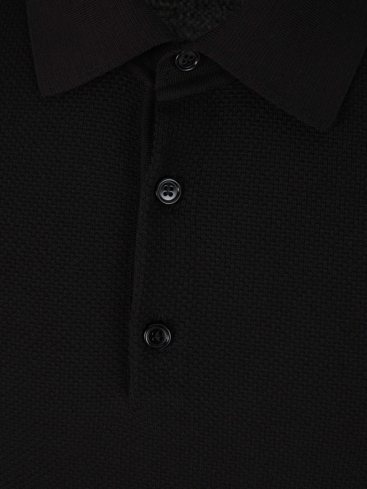 Outlet online Brioni Hombre Polo Piqué Sea Island color Negro sku 552-001516 01 - Foto 3