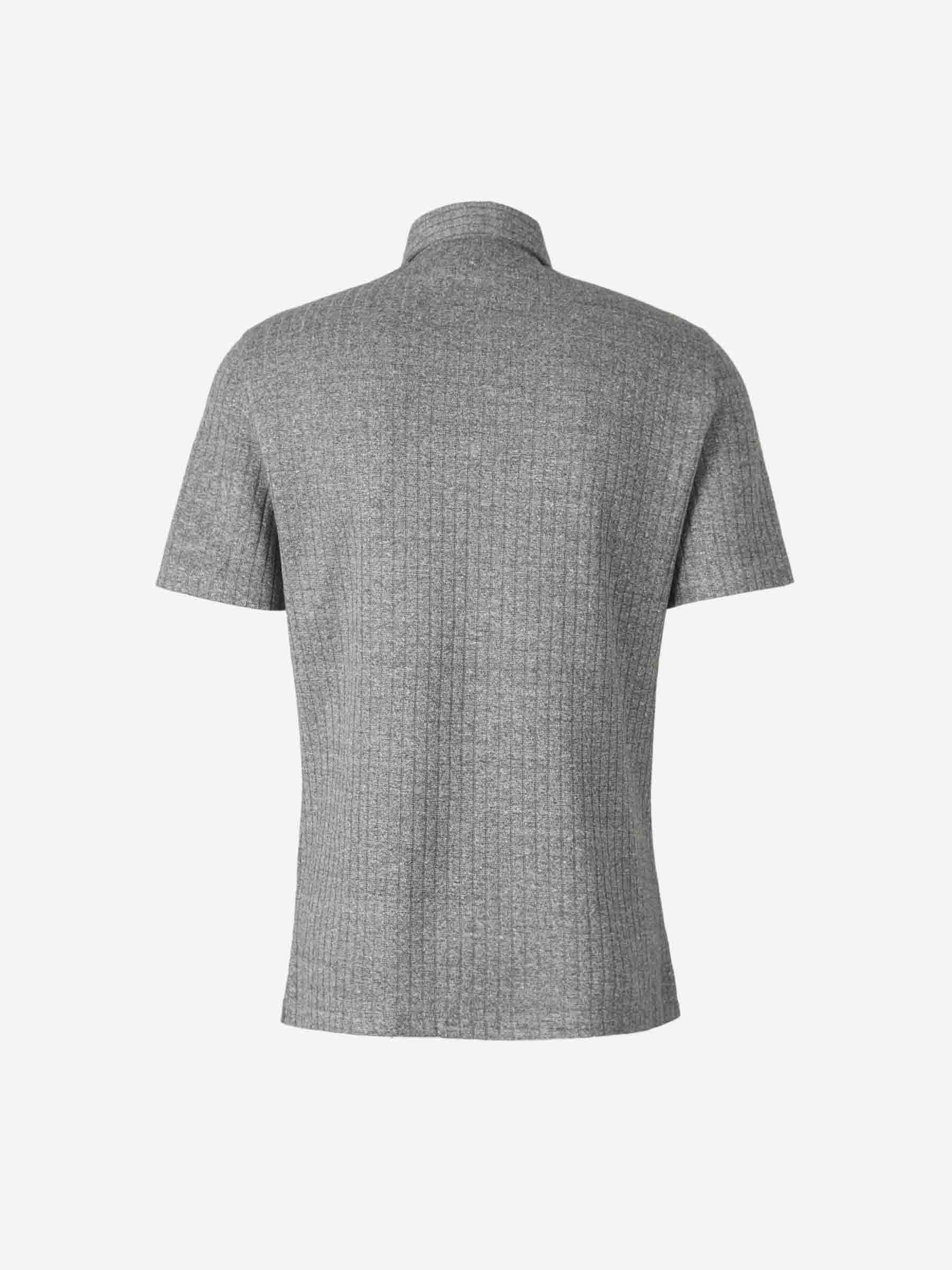 Outlet online Brunello Cucinelli Hombre Polo Canalé Botones color Gris Piedra sku 552-001534 02 - Foto 2
