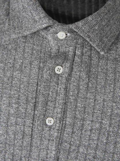Outlet online Brunello Cucinelli Hombre Polo Canalé Botones color Gris Piedra sku 552-001534 02 - Foto 3