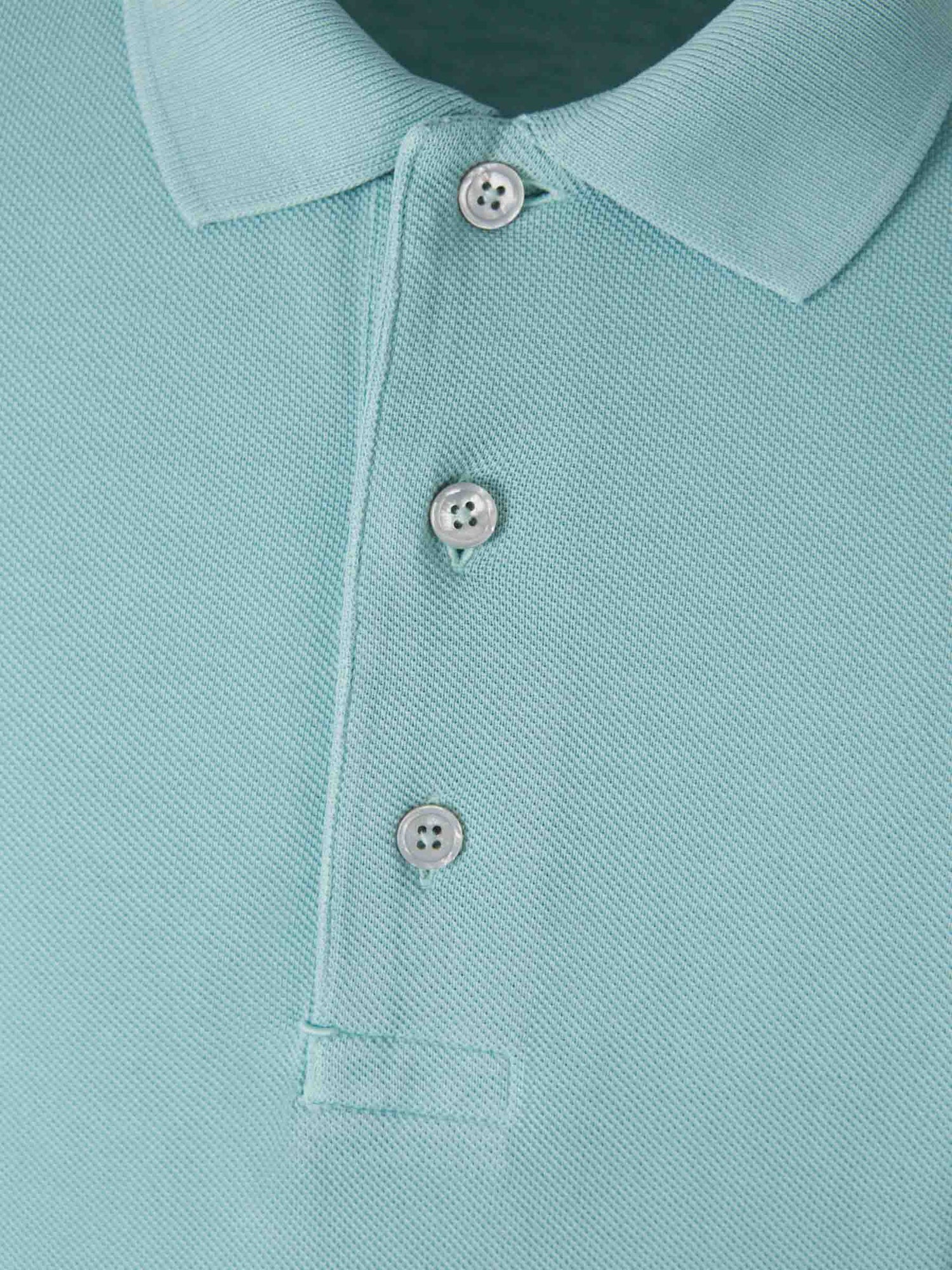 Outlet online Tom Ford Hombre Polo Liso Lyocell color Azul Celeste sku 552-001539 01 - Foto 3