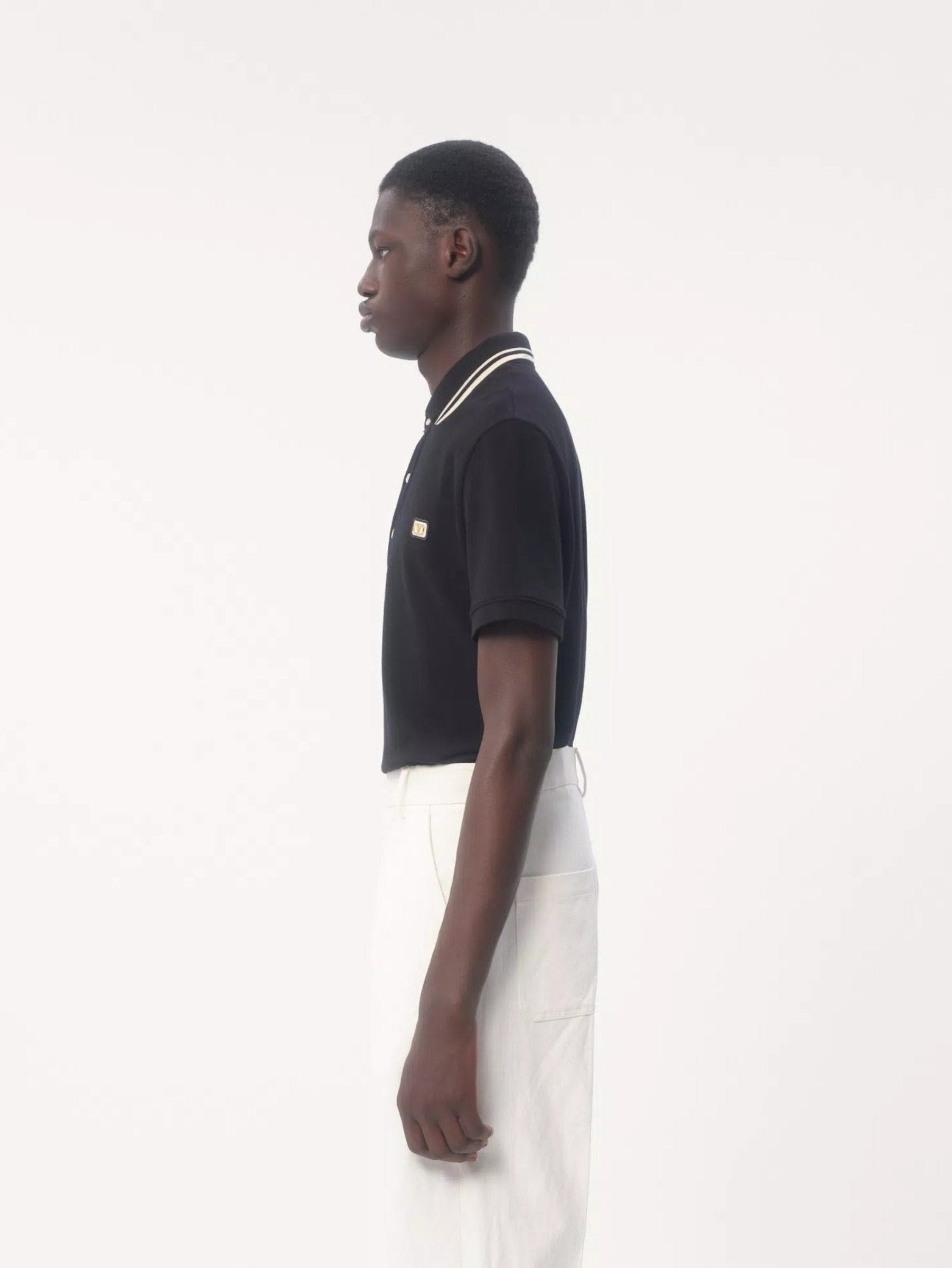 Outlet online Valentino Hombre Polo Logo Algodón color Negro sku 552-001549 00 - Foto 4