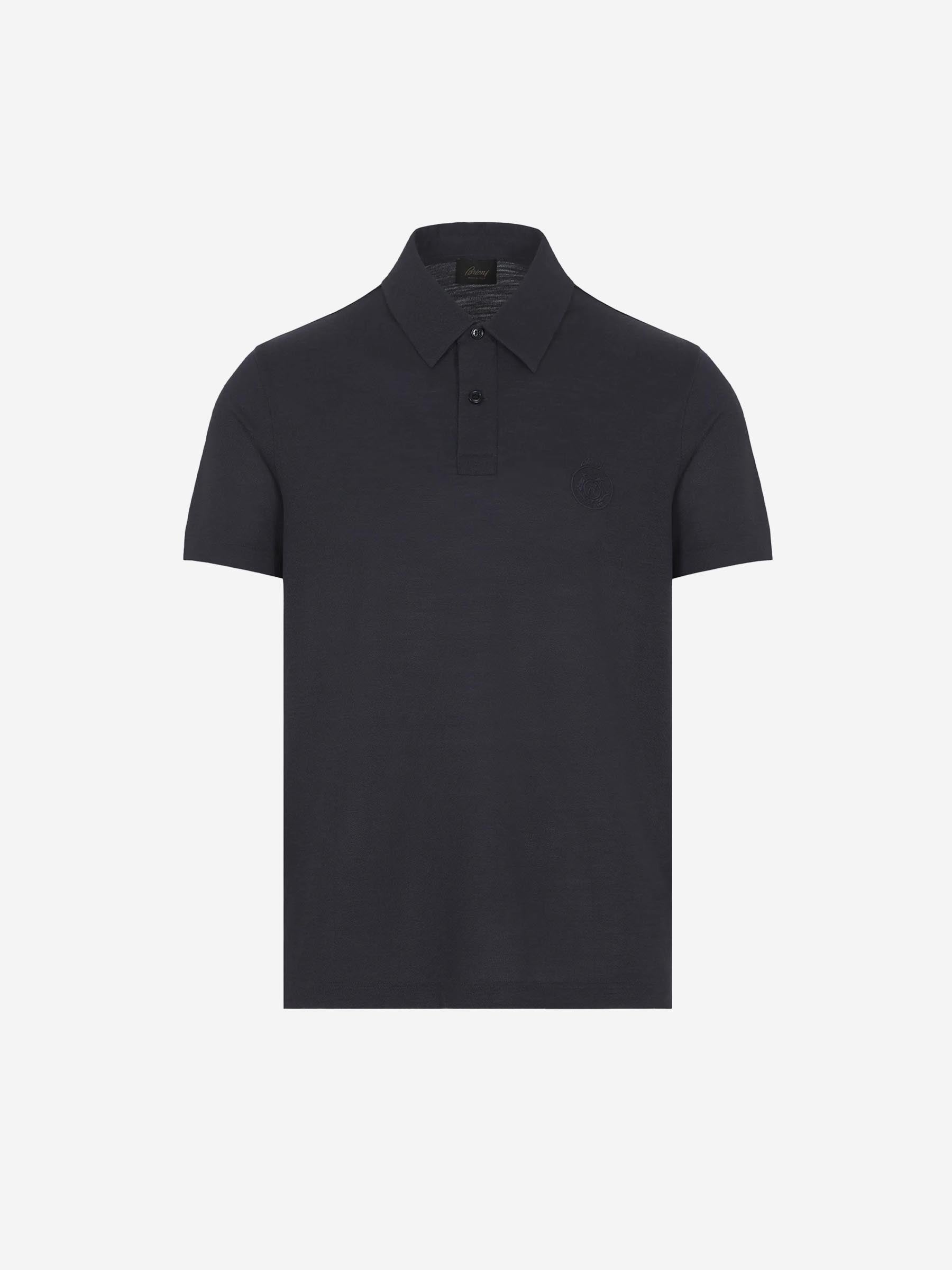 Outlet online Brioni Hombre Polo Logo Lana color Azul Noche sku 552-001553 01 - Foto 1