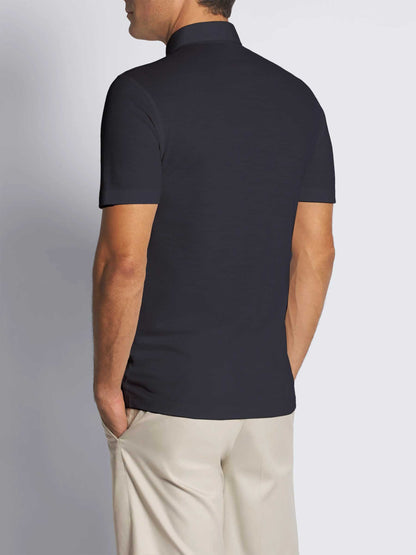 Outlet online Brioni Hombre Polo Logo Lana color Azul Noche sku 552-001553 01 - Foto 3