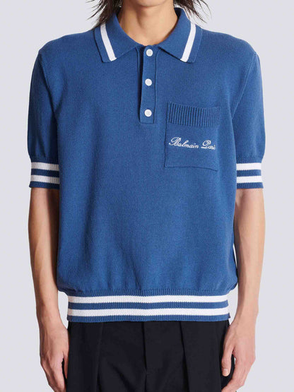 Balmain Hombre Barcelona Polo Punto Logo color Azul Marino sku 552-001557 01 - Foto 4