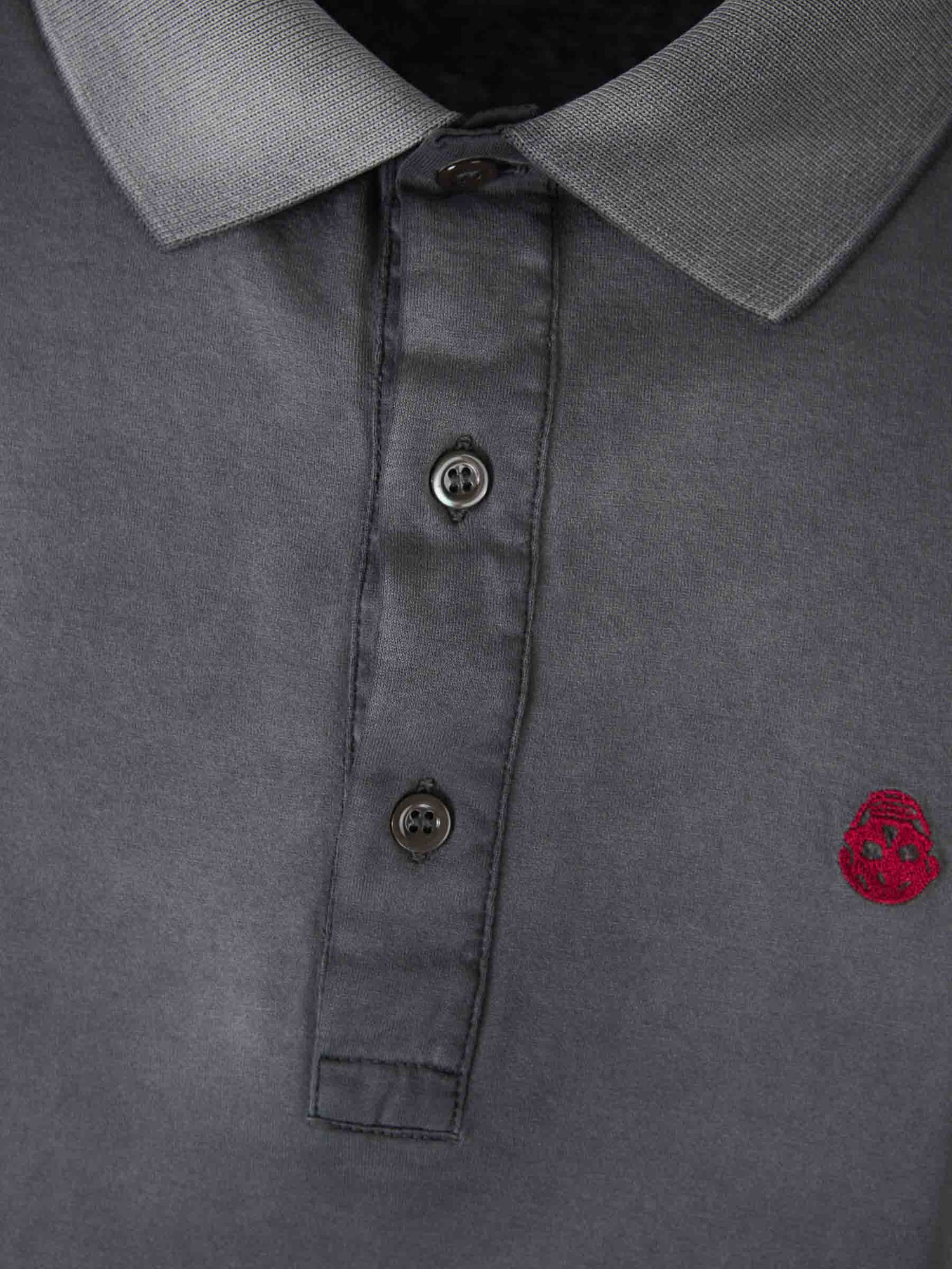 Outlet online Alexander McQueen Hombre Polo Logo Algodón color Negro sku 552-001562 01 - Foto 3