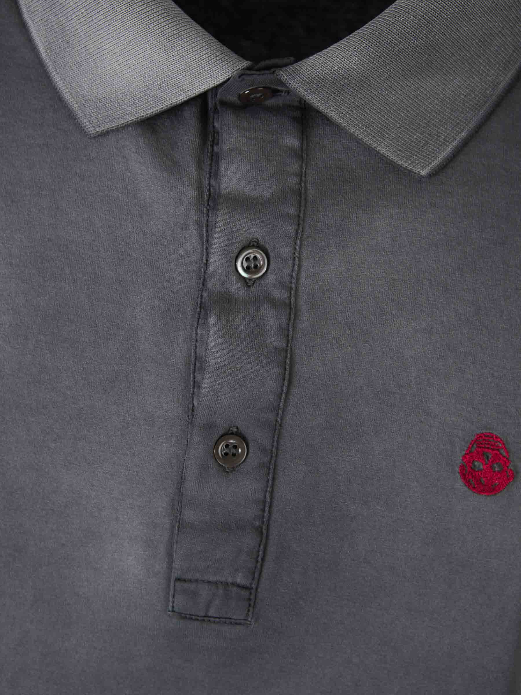 Outlet online Alexander McQueen Hombre Polo Logo Algodón color Negro sku 552-001562 01 - Foto 3