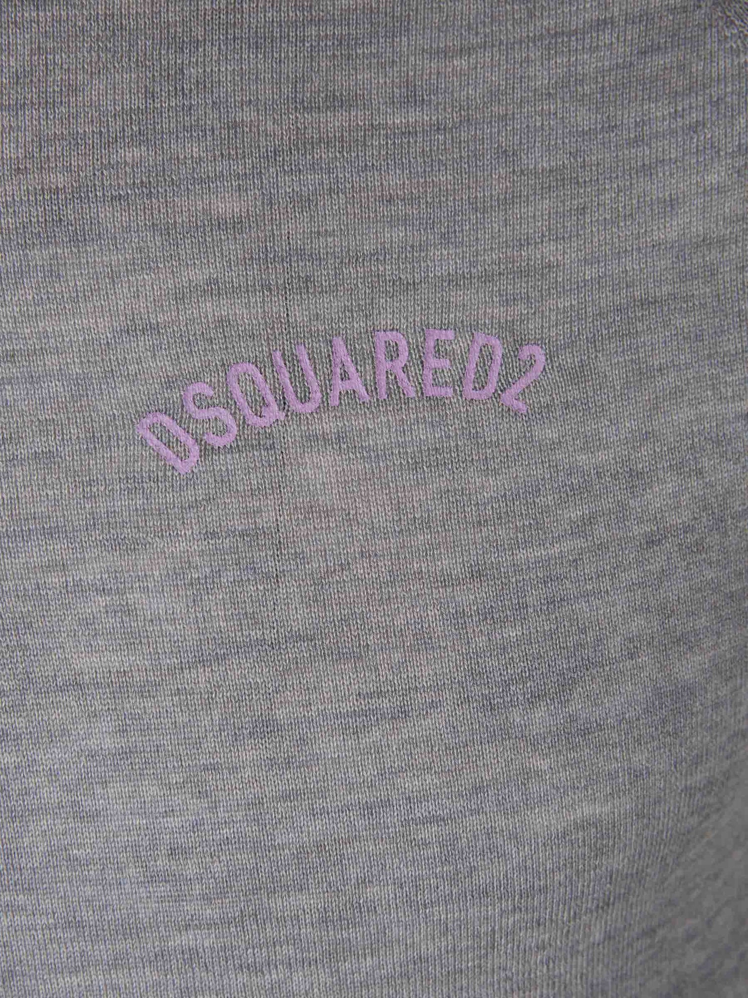 Outlet online Dsquared2 Hombre Polo Punto Lana color Gris Piedra sku 552-001584 01 - Foto 4