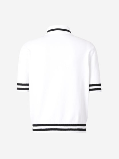 Outlet online Balmain Hombre Polo Punto Tricot color Blanco sku 552-001589 01 - Foto 2
