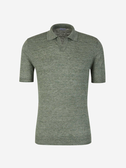 Outlet online Santa Eulalia Hombre Polo Punto Lino color Verde sku 552-001593 01 - Foto 1