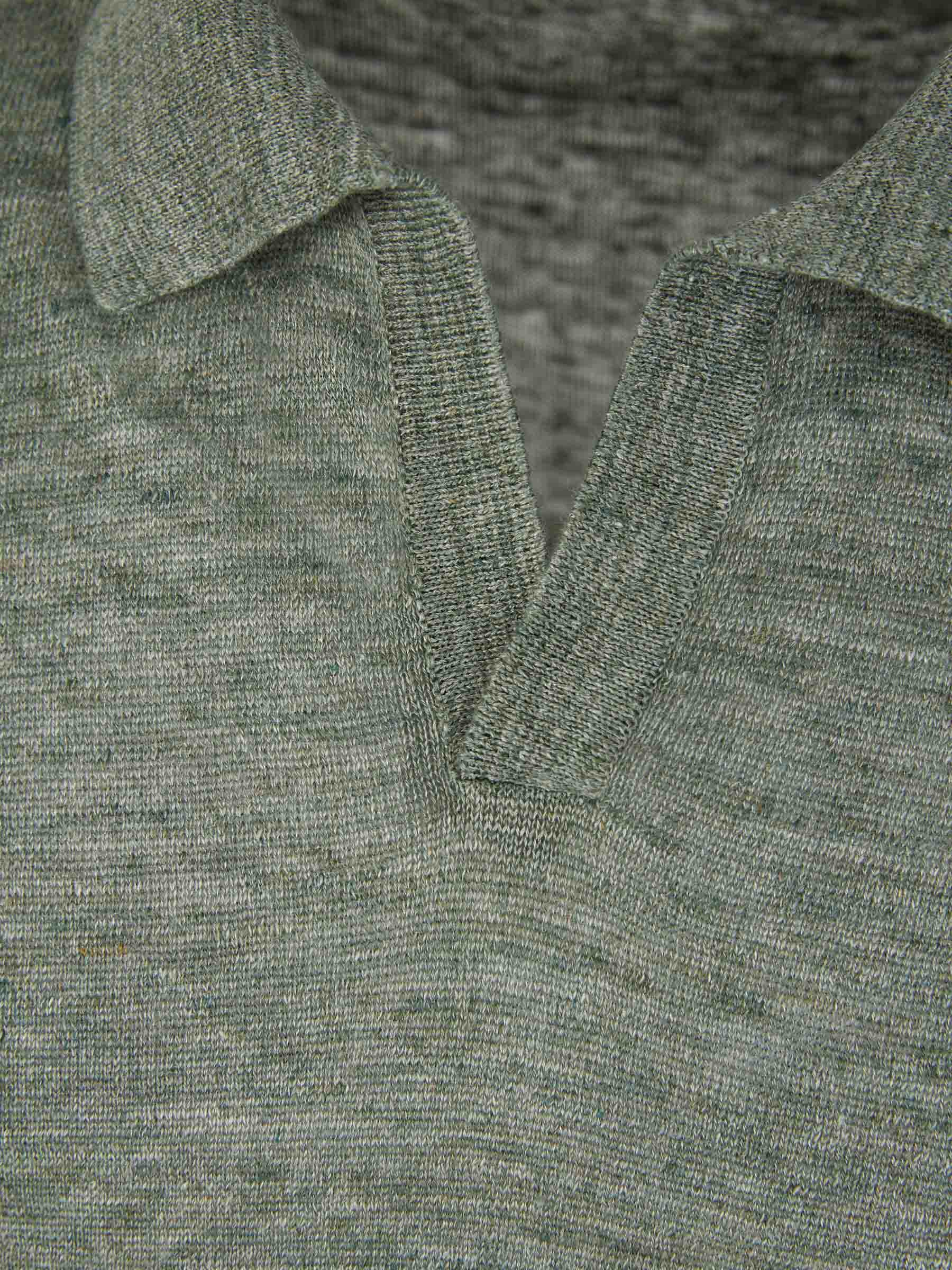 Outlet online Santa Eulalia Hombre Polo Punto Lino color Verde sku 552-001593 01 - Foto 3