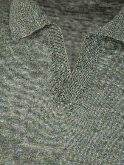 Outlet online Santa Eulalia Hombre Polo Punto Lino color Verde sku 552-001593 01 - Foto 3