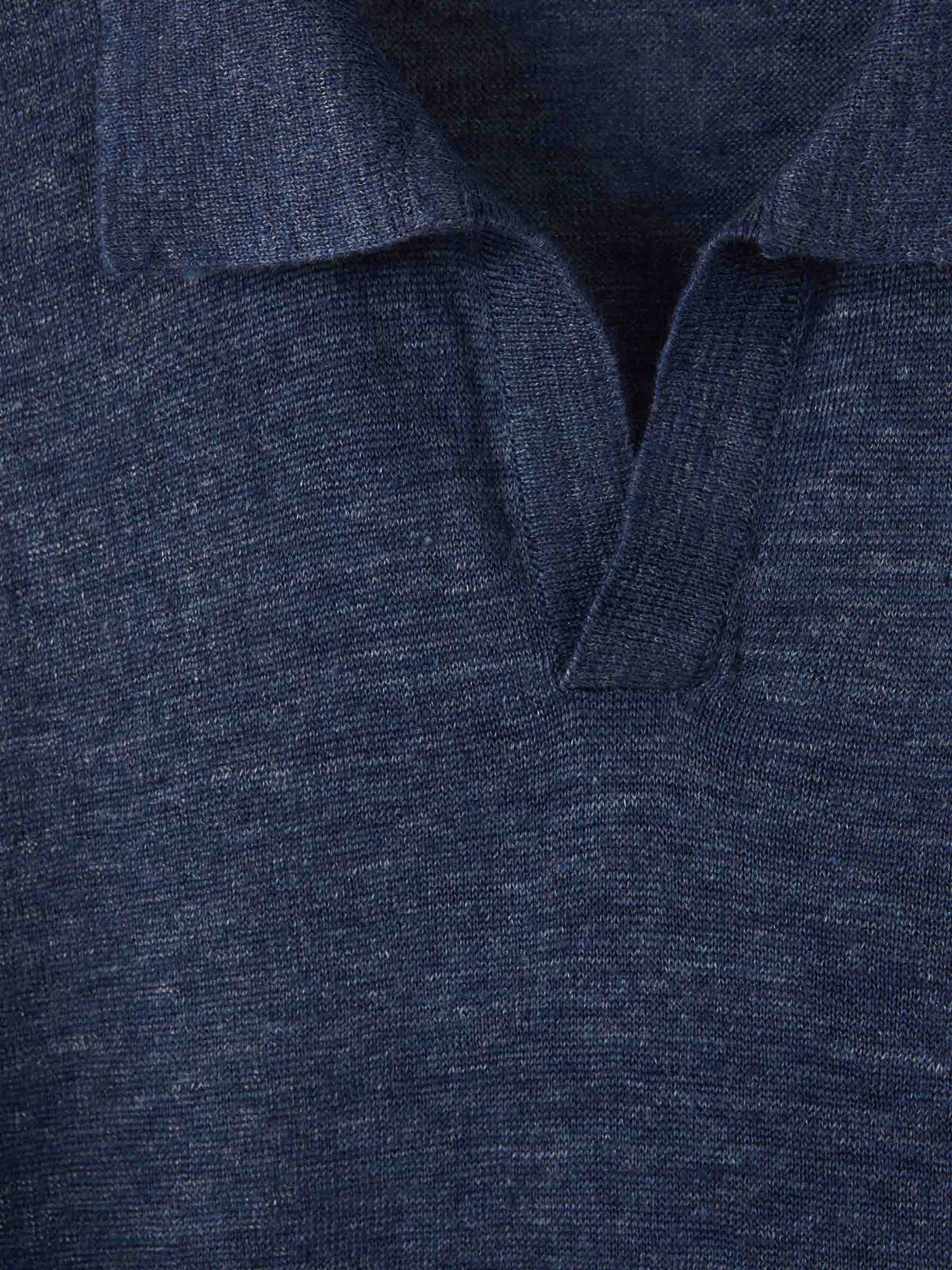 Outlet online Santa Eulalia Hombre Polo Punto Lino color Azul Marino sku 552-001593 02 - Foto 3