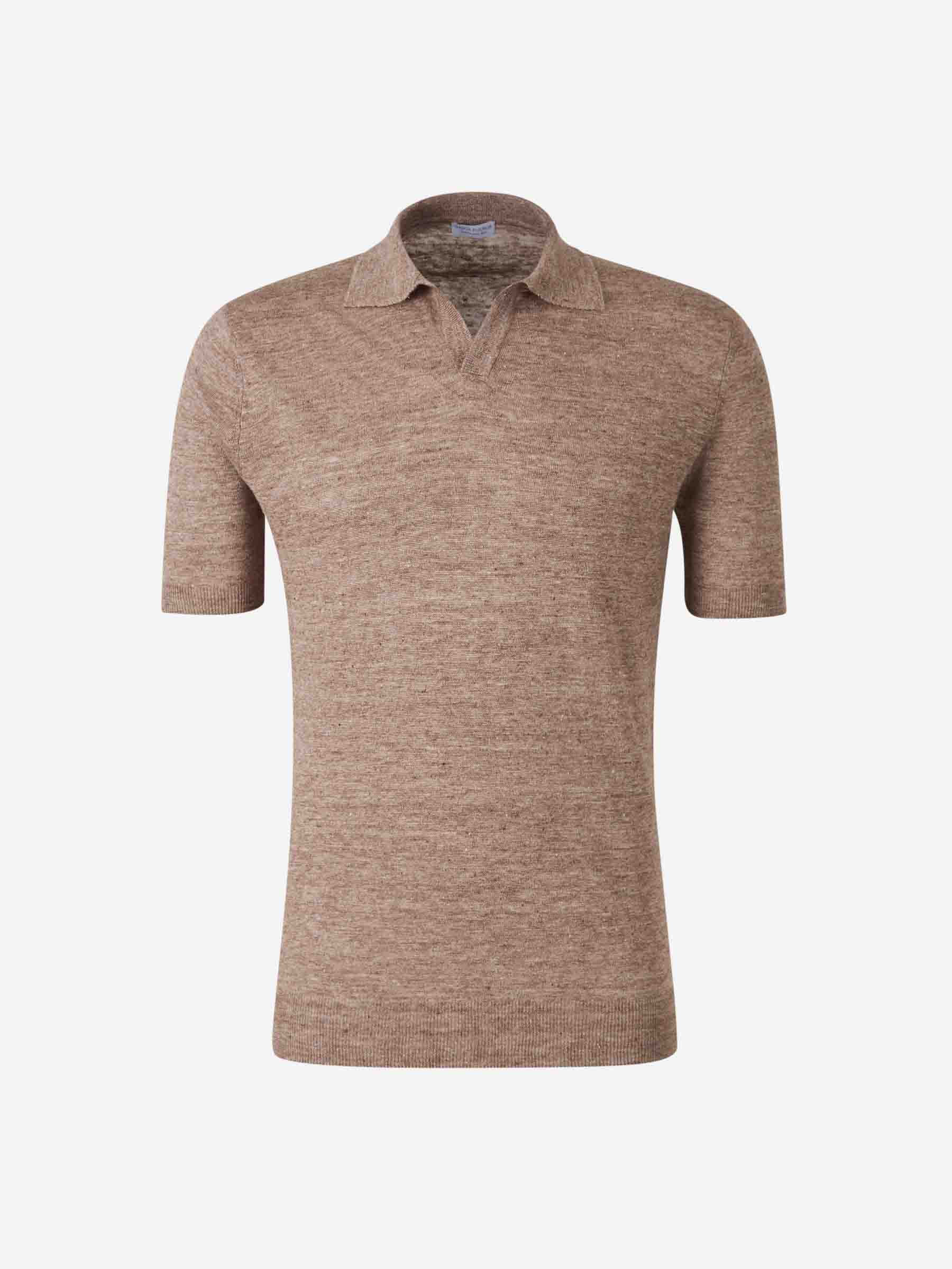 Outlet online Santa Eulalia Hombre Polo Punto Lino color Marrón sku 552-001593 03 - Foto 1