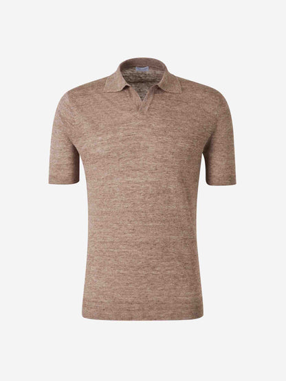 Outlet online Santa Eulalia Hombre Polo Punto Lino color Marrón sku 552-001593 03 - Foto 1