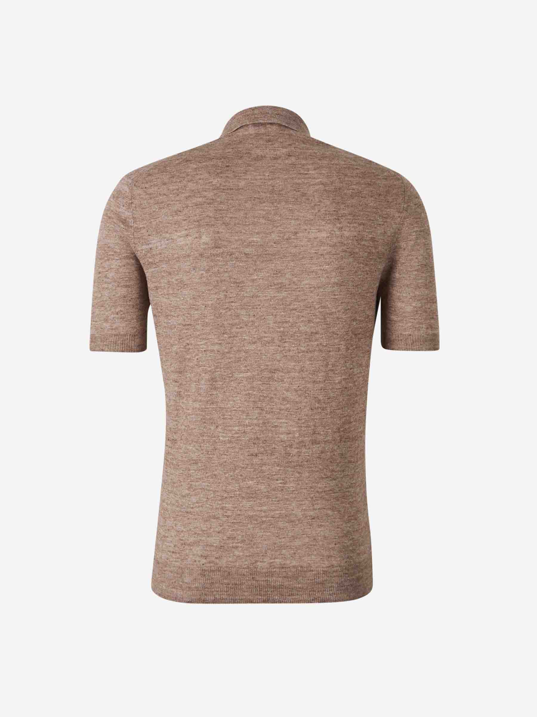 Outlet online Santa Eulalia Hombre Polo Punto Lino color Marrón sku 552-001593 03 - Foto 2