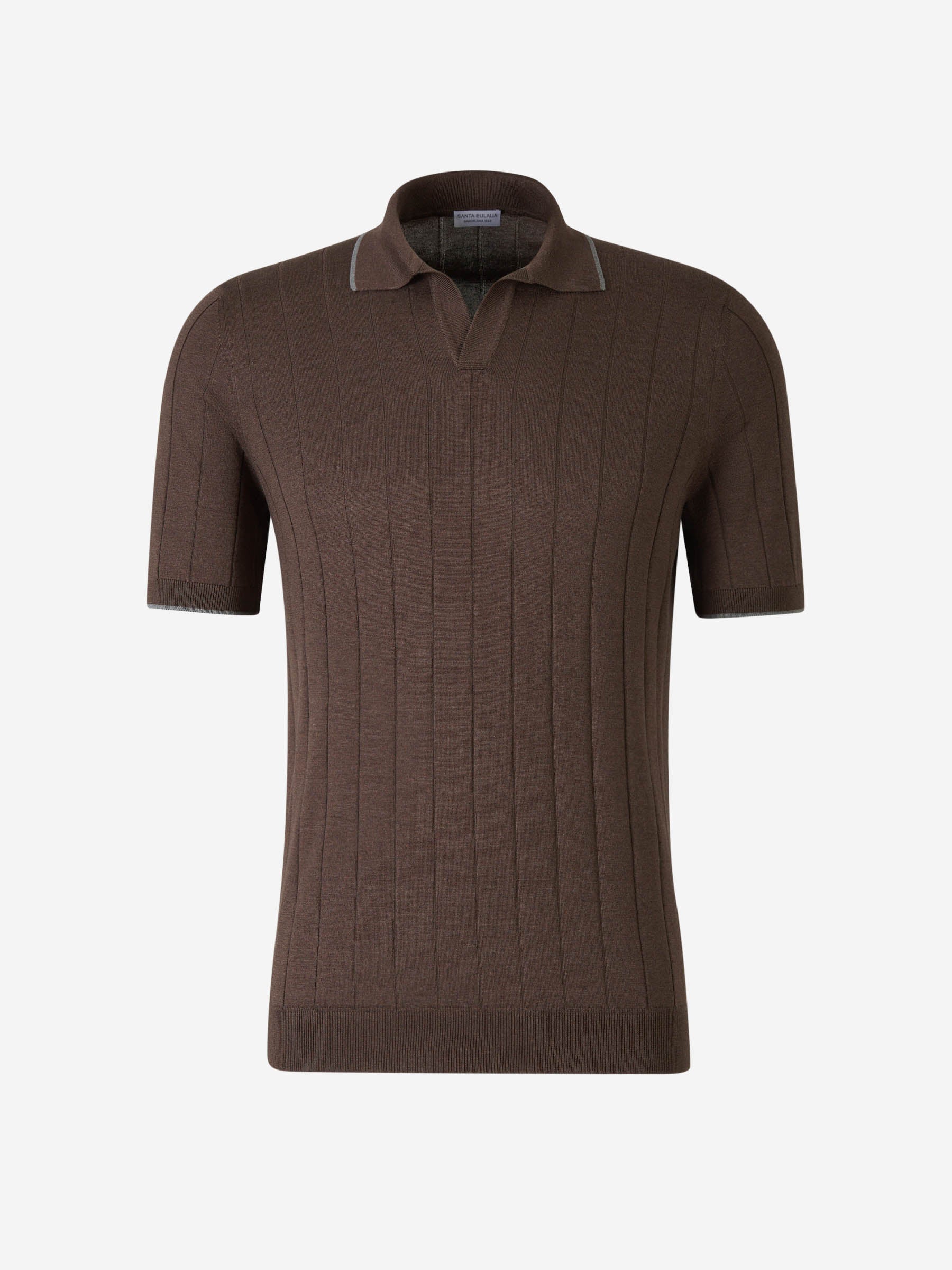 Outlet online Santa Eulalia Hombre Polo Punto Seda color Marrón sku 552-001595 02 - Foto 1