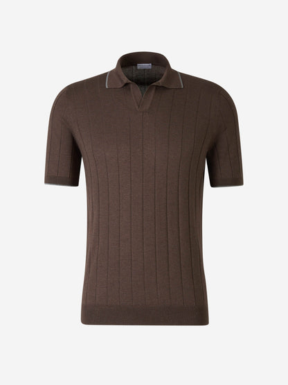 Outlet online Santa Eulalia Hombre Polo Punto Seda color Marrón sku 552-001595 02 - Foto 1