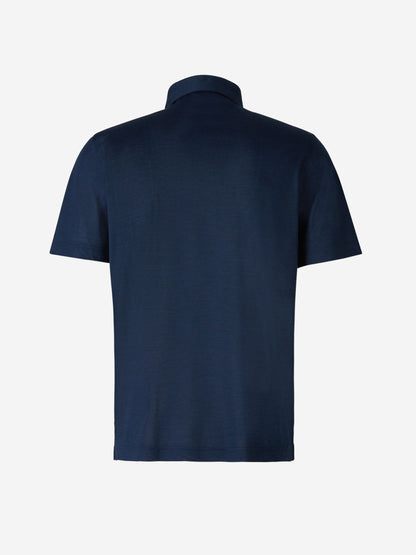 Outlet online Santa Eulalia Hombre Polo Liso Seda color Azul Denim Oscuro sku 552-001597 01 - Foto 2