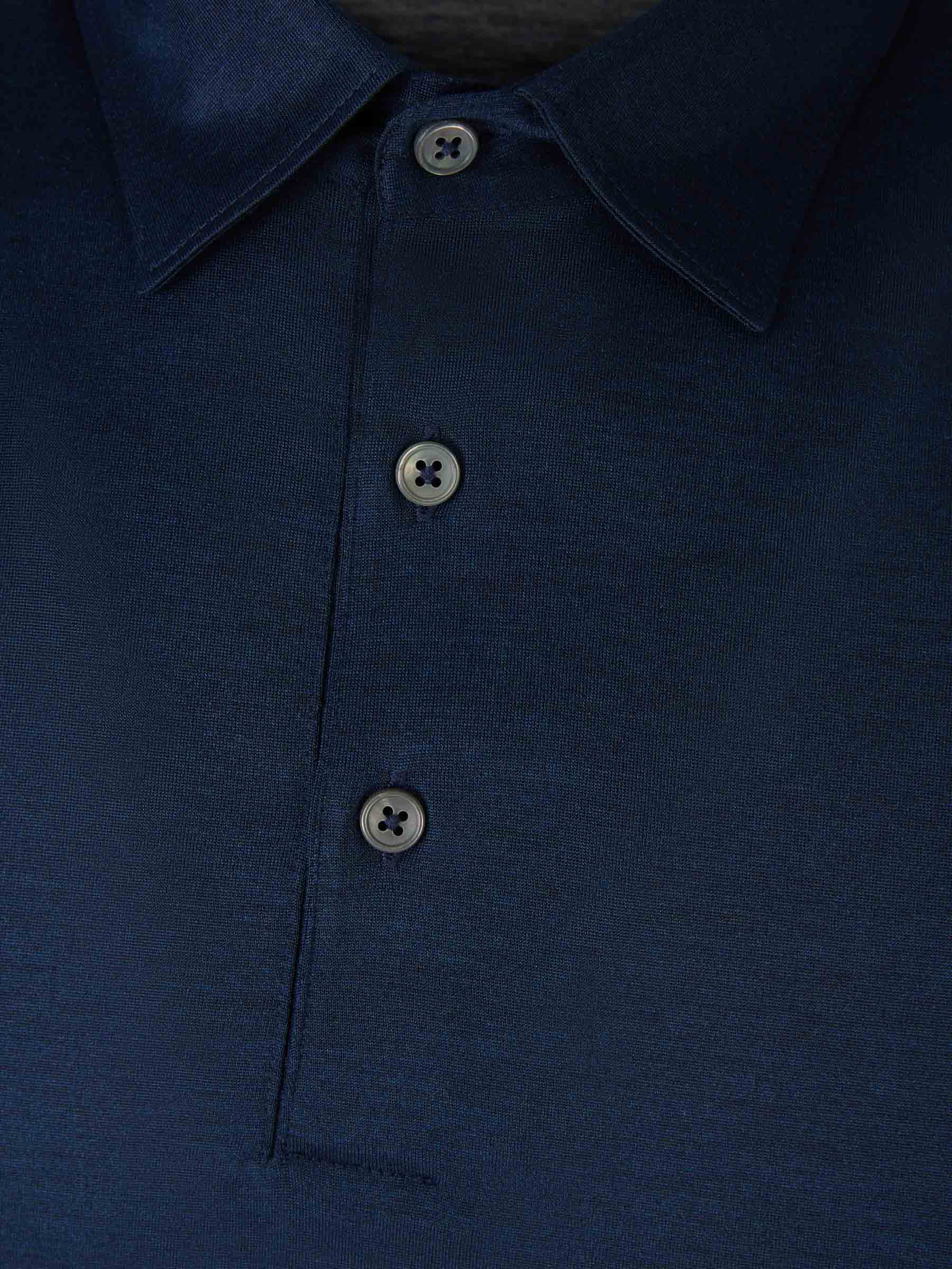 Outlet online Santa Eulalia Hombre Polo Liso Seda color Azul Denim Oscuro sku 552-001597 01 - Foto 3