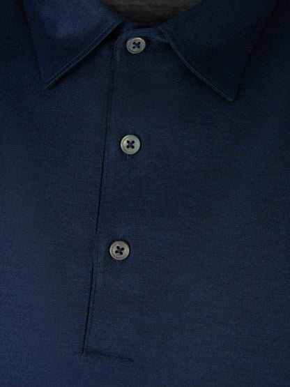 Outlet online Santa Eulalia Hombre Polo Liso Seda color Azul Denim Oscuro sku 552-001597 01 - Foto 3