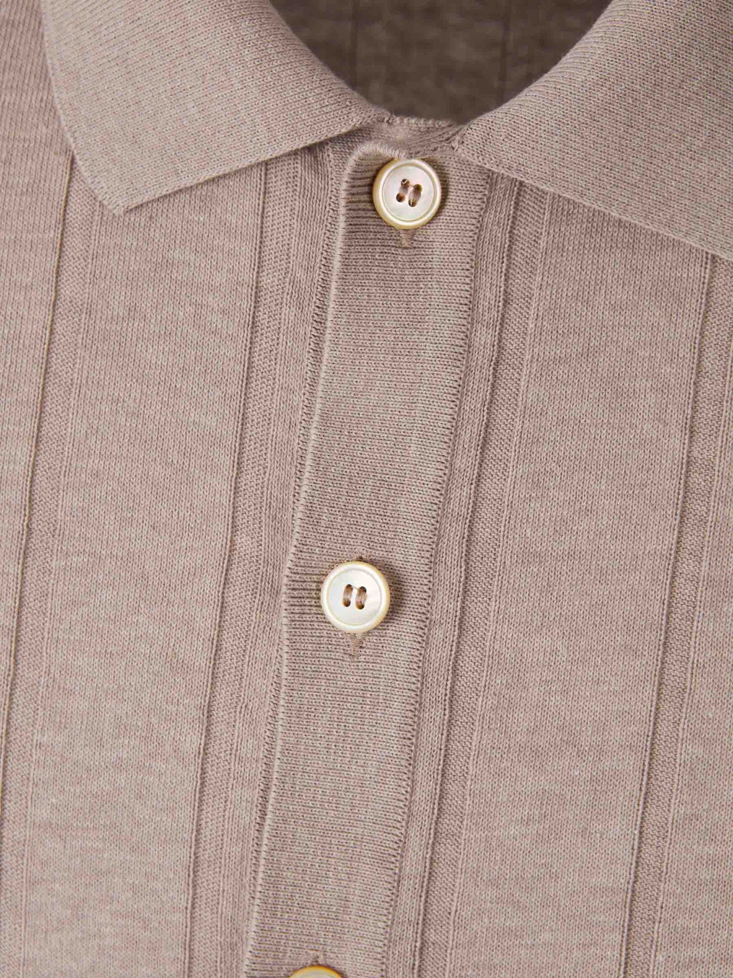 Gran Sasso Hombre Barcelona Polo Abierto Acanalado color Camel sku 552-001598 01 - Foto 3