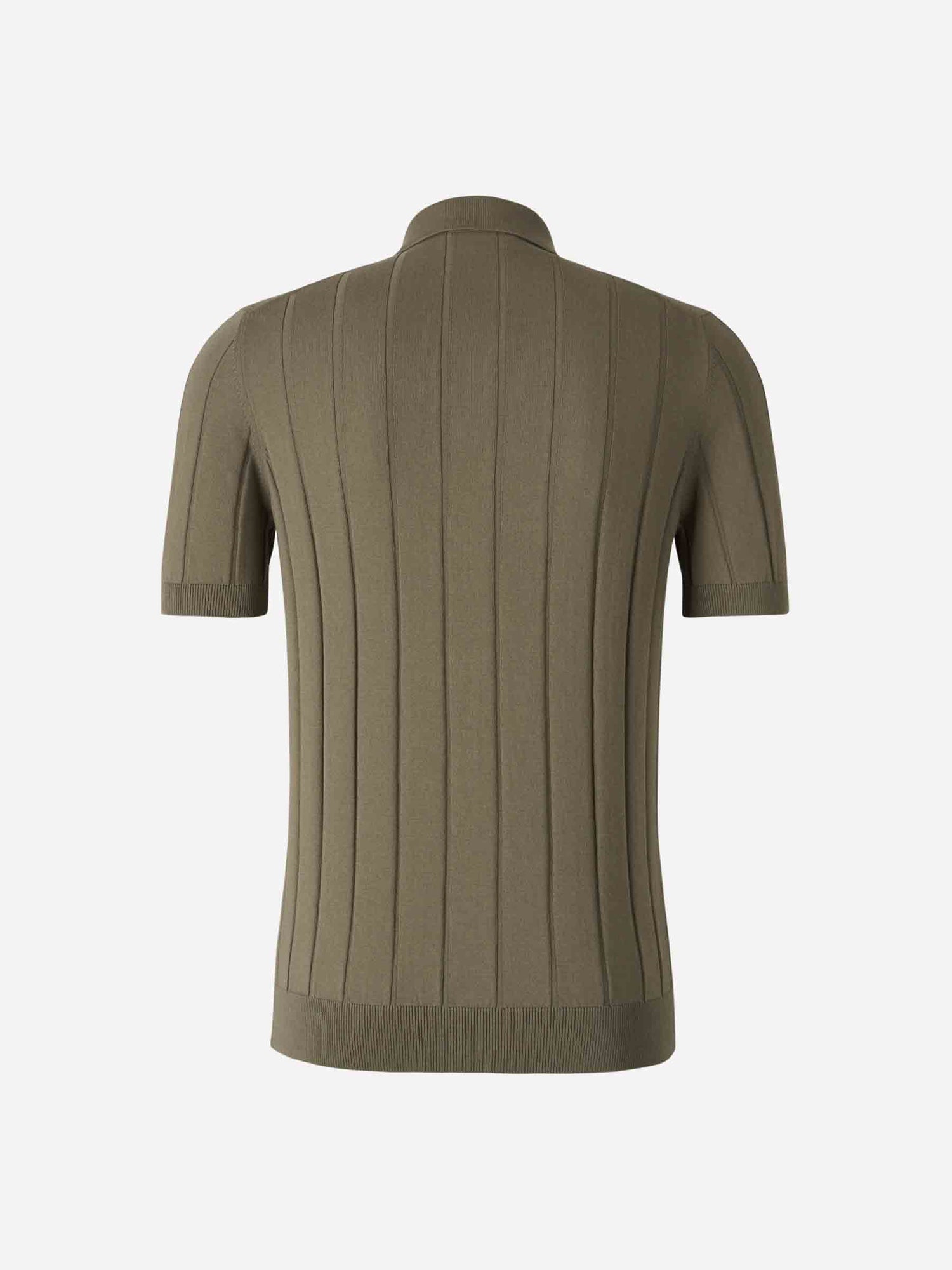 Outlet online Gran Sasso Hombre Polo Abierto Acanalado color Verde Militar sku 552-001598 02 - Foto 2