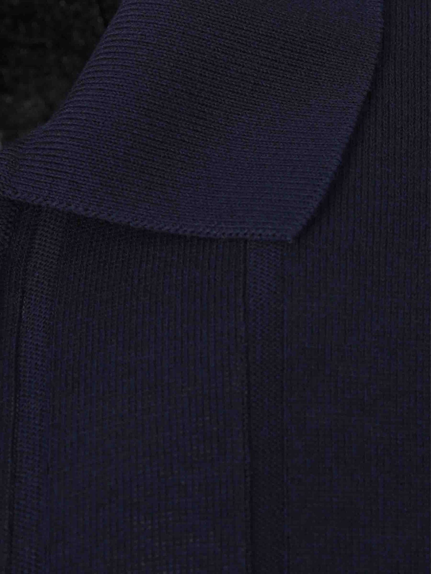 Outlet online Gran Sasso Hombre Polo Abierto Acanalado color Azul Noche sku 552-001598 03 - Foto 3