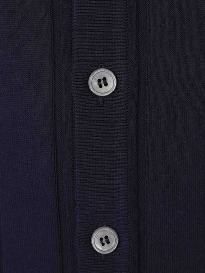 Outlet online Gran Sasso Hombre Polo Abierto Acanalado color Azul Noche sku 552-001598 03 - Foto 4