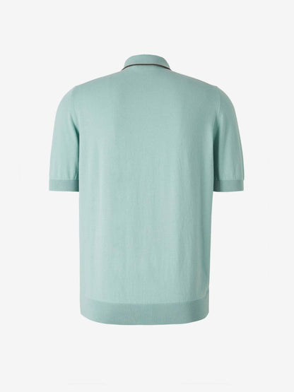 Outlet online Gran Sasso Hombre Polo Algodón Listado color Azul sku 552-001599 02 - Foto 2
