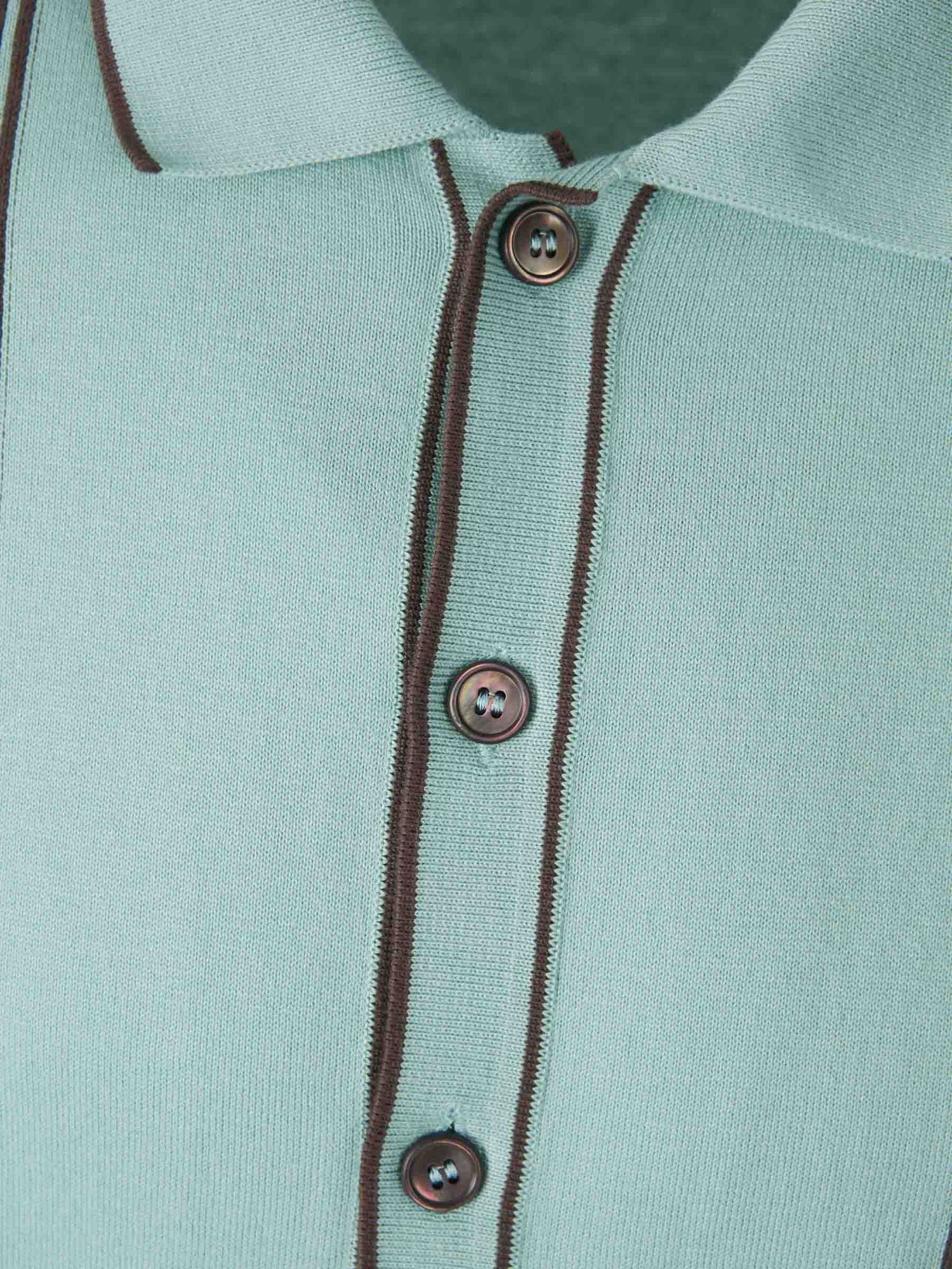 Outlet online Gran Sasso Hombre Polo Algodón Listado color Azul sku 552-001599 02 - Foto 3