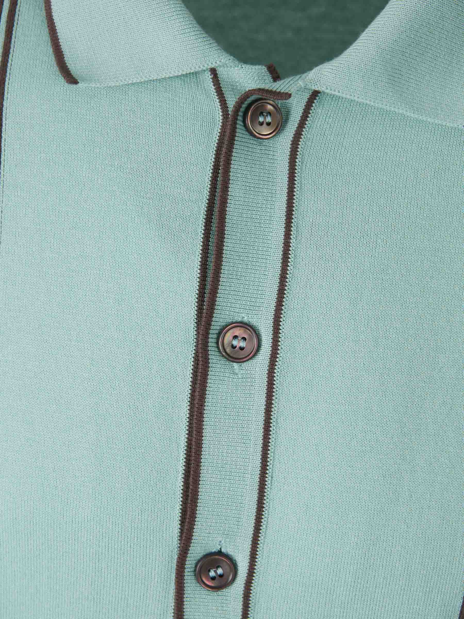 Outlet online Gran Sasso Hombre Polo Algodón Listado color Azul sku 552-001599 02 - Foto 3