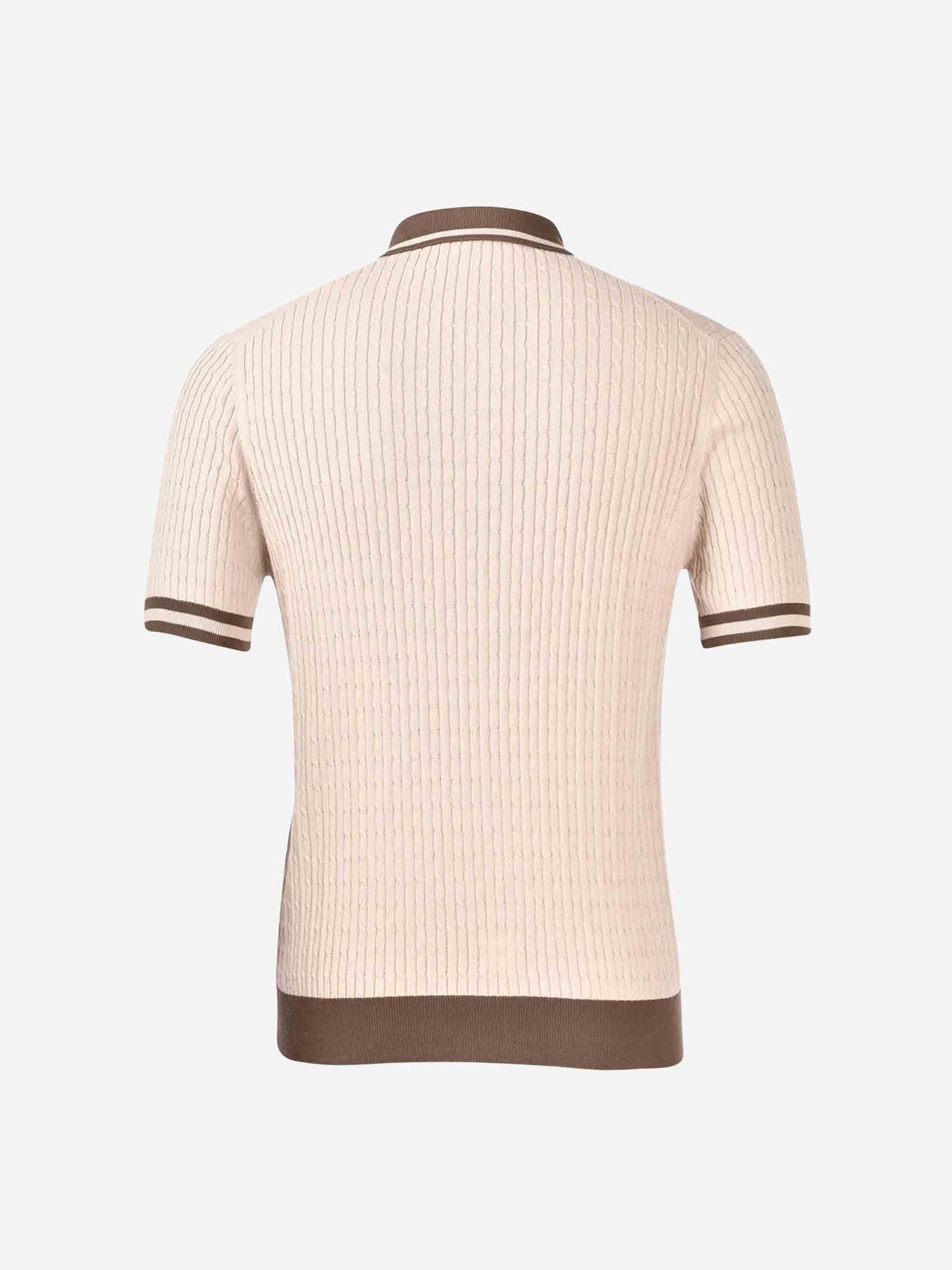 Outlet online Gran Sasso Hombre Polo Punto Contraste color Marrón sku 552-001600 01 - Foto 2