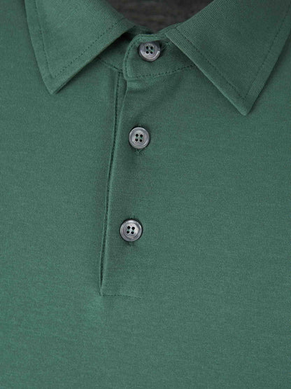 Zanone Hombre Barcelona Polo Liso Algodón color Verde sku 552-001601 05 - Foto 3