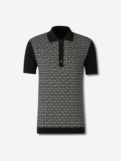 Outlet online Balmain Hombre Polo Monograma color Blanco Y Negro sku 552-001620 01 - Foto 1