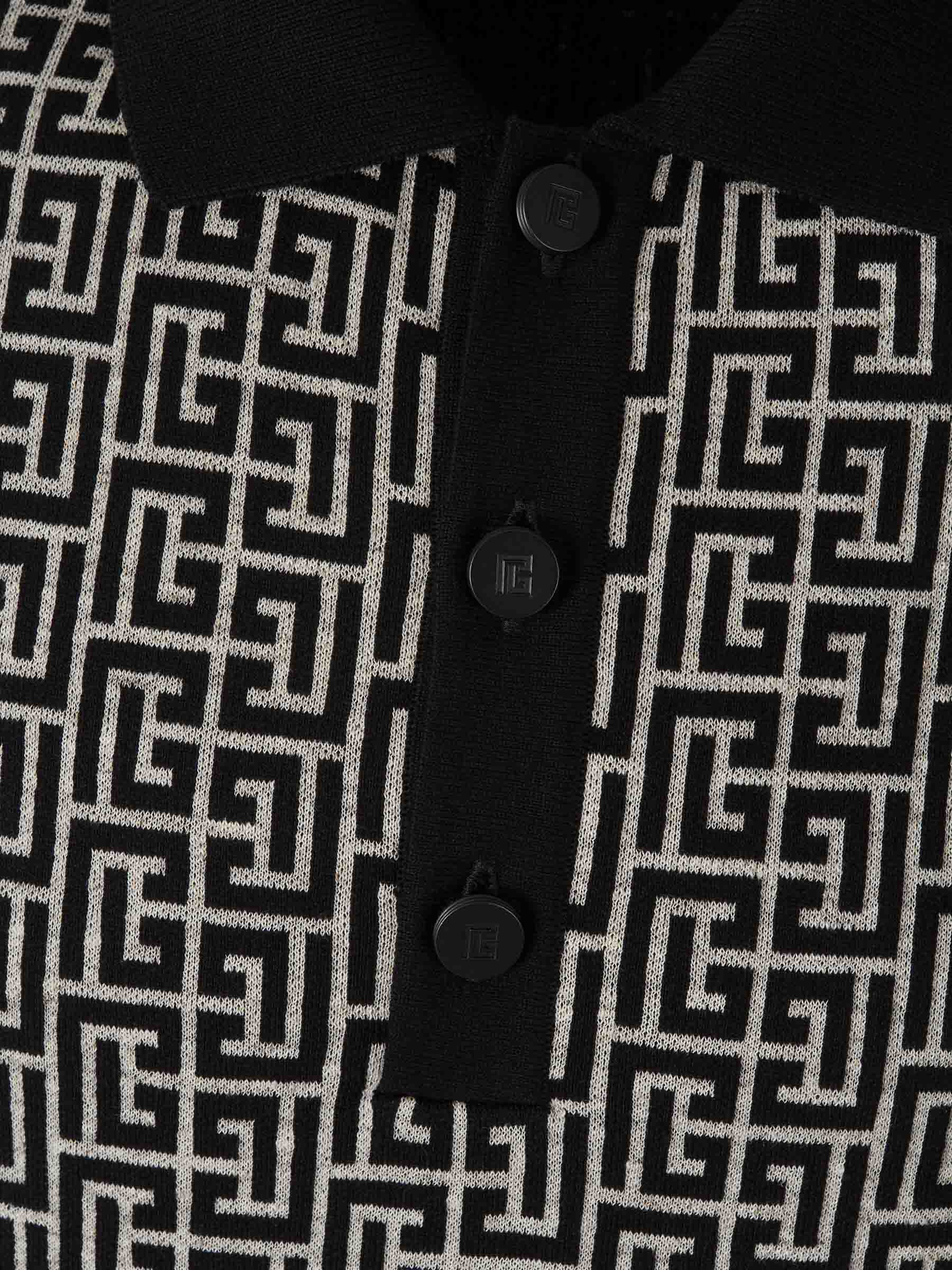 Outlet online Balmain Hombre Polo Monograma color Blanco Y Negro sku 552-001620 01 - Foto 3