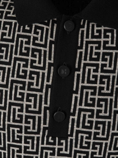 Outlet online Balmain Hombre Polo Monograma color Blanco Y Negro sku 552-001620 01 - Foto 3