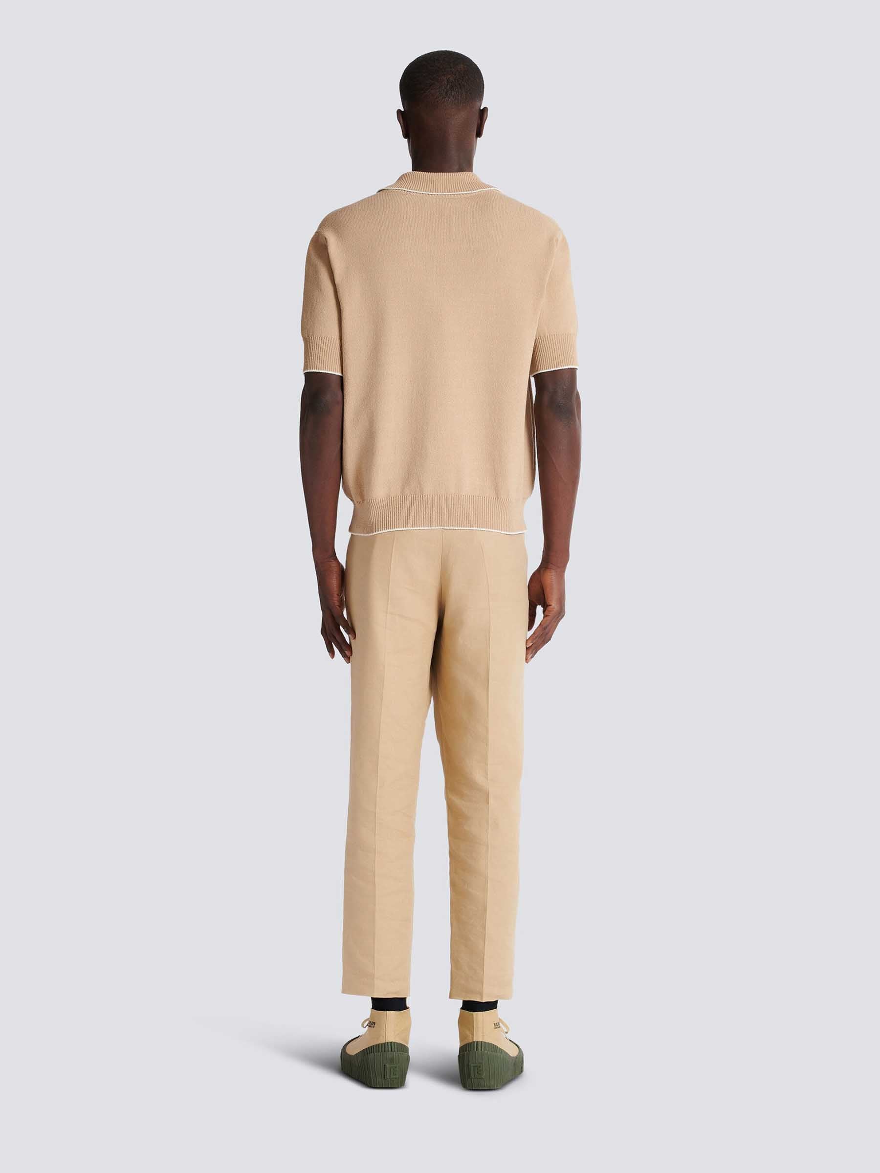 Outlet online Balmain Hombre Polo Punto Bordado color Beige sku 552-001621 01 - Foto 4